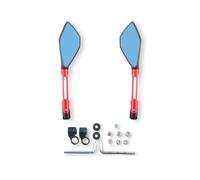 Espejo Convexo Espejo Retrovisor para Motocicleta, Accesorios De Espejos Laterales para Ys 150 Tmax 530 TDM 850 Fz6n Mt10 C8 Nmax 155 Fazer8(Rojo)