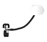 Espejo convexo HD para bicicleta con vidrio retrovisor integrado giratorio de 360 grados para seguridad de ciclismo, instalación rápida en manillares de 22-32 mm, diseño negro ligero (B)