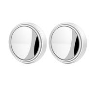 Espejo Convexo Punto Ciego Con Marco Redondo Retrovisor Transparente Ajustable 360 grados Para Conducción Seguridad Accesorios Para Coche 2 Uds Espejos Retrovisor Coche(White set)