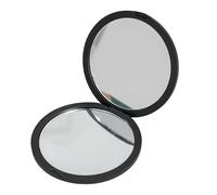 Espejo cosmético plegable compacto con vidrio de doble cara de viaje, portátil, redondo, espejo para fiestas en casa, bolsos, Black