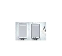 Espejo Cuadrado LED Wireless Negro Mate - Ledimex - 50x90 cm