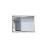 Espejo Cuadrado Retroiluminado en Acero Inoxidable Oro Cepillado de LedImex - 140x80 cm