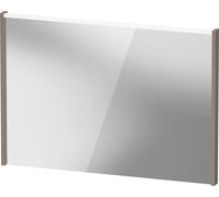 Espejo D-Code de Duravit, panel de luz LED superior, 1000x700mm, requiere interruptor de luz externo, 7 W, DC7078043430000, Color: Basalto mate