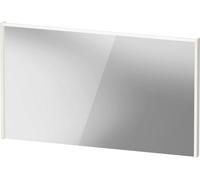 Espejo D-Code de Duravit, panel de luz LED superior, 1200x700mm, requiere interruptor de luz externo, 9 W, DC7079022220000, Color: Blanco brillo intenso