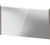 Espejo D-Code de Duravit, panel de luz LED superior, 1200x700mm, requiere interruptor de luz externo, 9 W, DC7079043430000, Color: Basalto mate