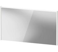 Espejo D-Code de Duravit, panel de luz LED superior, 1200x700mm, requiere interruptor de luz externo, 9 W, DC7079018180000, Color: Blanco Mate