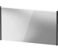 Espejo D-Code de Duravit, panel de luz LED superior, 1200x700mm, requiere interruptor de luz externo, 9 W, DC7079049490000, Color: Grafito mate