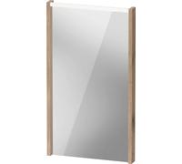 Espejo D-Code de Duravit, panel de luz LED superior, 400x700mm, requiere interruptor de luz externo, 3 W, DC7075055550000, Color: Roble jaspeado