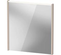 Espejo D-Code de Duravit, panel de luz LED superior, 650x700mm, requiere interruptor de luz externo, 5 W, DC7076091910000, Color: Topo mate