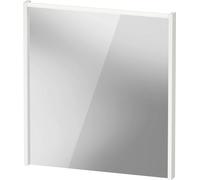 Espejo D-Code de Duravit, panel de luz LED superior, 650x700mm, requiere interruptor de luz externo, 5 W, DC7076018180000, Color: Blanco Mate