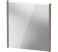Espejo D-Code de Duravit, panel de luz LED superior, 650x700mm, requiere interruptor de luz externo, 5 W, DC7076043430000, Color: Basalto mate