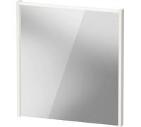 Espejo D-Code de Duravit, panel de luz LED superior, 650x700mm, requiere interruptor de luz externo, 5 W, DC7076022220000, Color: Blanco brillo intenso