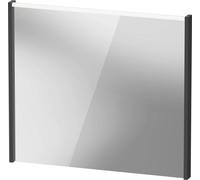 Espejo D-Code de Duravit, panel de luz LED superior, 800x700mm, requiere interruptor de luz externo, 6 W, DC7077049490000, Color: Grafito mate