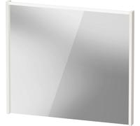 Espejo D-Code de Duravit, panel de luz LED superior, 800x700mm, requiere interruptor de luz externo, 6 W, DC7077022220000, Color: Blanco brillo intenso