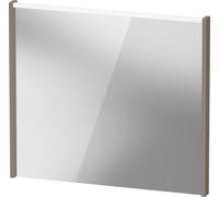 Espejo D-Code de Duravit, panel de luz LED superior, 800x700mm, requiere interruptor de luz externo, 6 W, DC7077043430000, Color: Basalto mate
