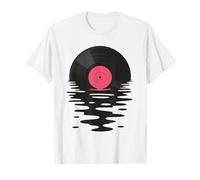 Espejo de Agua de Vinilo Retro música Camiseta
