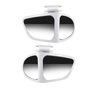 Espejo de ángulo amplio, 360° Blind Mirror, Adhesive Rear View, Multi-Sided Convex Glass, Reversing & Driving Safety, Car Auxiliary, (Black/White, 1 Par)
