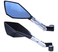 Espejo De Asistencia Espejo Retrovisor Lateral para Motocicleta para Yamaha MT-01 MT-02 MT-03 MT-07 MT-125 MT-10 FZ1 FZ16 XJ6 con Reflector Izquierdo Y Derecho(Plata,Corto)