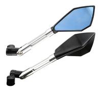 Espejo De Asistencia Espejo Retrovisor Lateral para Motocicleta para Yamaha MT-01 MT-02 MT-03 MT-07 MT-125 MT-10 FZ1 FZ16 XJ6 con Reflector Izquierdo Y Derecho(Plata,Largo)