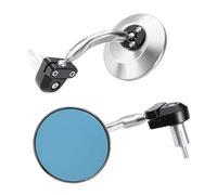 Espejo De Asistencia Espejo Retrovisor para Motocicleta para Benelli Leoncino 500 250 800 502c 752s Trail 302S con Reflector Retro En El Extremo del Manillar(Plata)