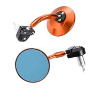 Espejo De Asistencia Espejo Retrovisor para Motocicleta para Benelli Leoncino 500 250 800 502c 752s Trail 302S con Reflector Retro En El Extremo del Manillar(Naranja)