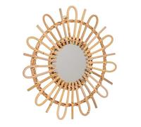 Espejo de bambú marrón d38/14.5x02