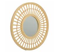 Espejo de bambú marrón d46,5x2