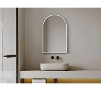 Espejo de baño con forma de arco antivaho con luces LED - Ancho 50 x Alt. 80 cm - ARCADI