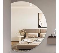 Espejo de baño con iluminación de 3 Colores Regulable, Espejo de tocador antivaho de Medio círculo, retroiluminado, Interruptor táctil, a Prueba de explosiones, Espejos Decorativos Colgantes