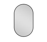 Espejo de baño elíptico flexi-hang 50x80cm - ajustable, moderno - plateado