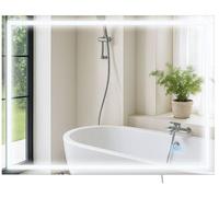 CLP Espejo de Baño con Iluminación Jaffrey, Antivaho, Formato Horizontal y Vertical, Espejo de Pared Regulable, 3 Modos de Luz, Tamaño:60x80 cm