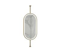 Espejo de baño LED antivaho con rotación de 360°, iluminación ajustable para un reflejo claro, visualización sin vapor, diseño moderno para uso doméstico y spa