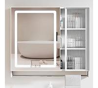 Espejo de baño LED con función de atenuación, no requiere montaje, diseño móvil para gimnasios, escuelas y hoteles, tamaño A (70 x 11 x 73 cm), perfecto para espacios modernos