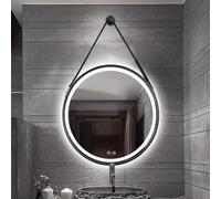Espejo de baño LED con iluminación ajustable, reflejo de alta definición, espejo iluminado regulable para decoración de dormitorio y baño