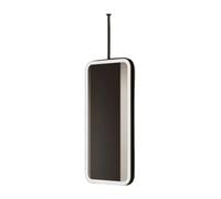 Espejo De Baño LED, Espejo Maquillaje Iluminado, 3 Colores, Regulable, Barra For Colgar Que Se Puede Personalizar, Adecuado For Guardarropas Entrada Y Decoración del Hogar(Black,60x90cm)