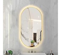 Espejo de baño LED regulable con temperaturas de luz ajustables para una decoración elegante del hogar