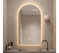 Espejo de baño LED regulable sin marco, iluminación retroiluminada antivaho para decoración moderna del hogar, elegante espejo de tocador para baños elegantes, eficiencia energética y fácil de