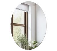 Espejo de Baño Ovalado Autoadhesivo de Acrílico, 42x33 cm Espejo de Pared | Espejo Decorativo de Pared Sin Marco HD, sin Perforación para Dormitorio, Vestidor, Sala de Estar, Recibidor y Pasillo
