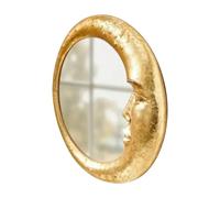 Espejo de baño para la pared | Vintage de los 90 espejos de luna de bruja montados en la pared | Accesorio de hogar decorativo liviano para el dormitorio de alquiler de alquiler sala de estar sala de