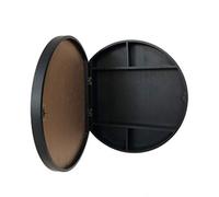 Espejo de baño redondo negro con estante de 60 x 60 cm, espejo de maquillaje para montar en la pared, elegante, ahorro de espacio, decoración de tocador, accesorio versátil para vestidor y aseo