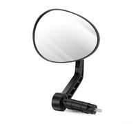 Espejo de bicicleta ajustable 360° para manillar de bicicleta de cristal ABS para manillar de 17,5 a 20 mm, negro, 13 x 9,3 cm, para bicicleta y scooter, con llave hexagonal, paquete individual o