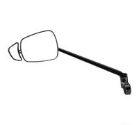 Espejo de bicicleta con lente principal gran angular y lente adicional, giratorio 360°, de aleación de aluminio, espejo de manillar ajustable para mayor seguridad vial, color negro (Left Single)