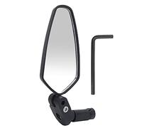 Espejo de bicicleta con rotación de 360 grados, espejo convexo ampliado, espejo retrovisor plegable ajustable para bicicletas, motocicletas, manillares, diámetro interior 17,4