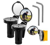 Espejo de bicicleta, espejo plegable para manillar de bicicleta, espejo de manillar de bicicleta, Sporgo 2 unidades mini espejo retrovisor para bicicleta giratorio 360° ajustable, espejo retrovisor