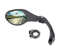 Espejo de Bicicleta Trasera Espejo de Bicicleta de Acero Inoxidable Espejo de Manillar con Rotación de 360 grados Ajustable para Bicicleta de Carretera, Bicicleta de Montaña (Izquierda)