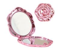 Espejo de bolsillo - Doble cara en forma de flor | Mini espejo de maquillaje plegable, accesorio de viaje ligero, espejo de maquillaje portátil para mujeres, niñas, dinero