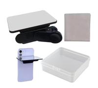 Espejo de cámara reflectante, kit de clip para teléfono inteligente, diseño portátil fácil de viajar, lente giratoria para fotografía artística, contenido de redes sociales, accesorio de influencer