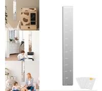 Espejo de crecimiento de pared, espejo de crecimiento, espejo de crecimiento para niños, regla de altura con pegatinas para decoración de pared de habitación de niños (C)