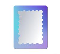 Espejo de cristal magnético sin marco para taquilla escolar, baño, cocina, reflejo sin distorsión, fácil montaje (D)