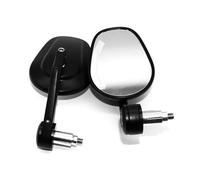 espejo de cristal transparente 7/8 Motocicleta 22mm Manillar Extremo Barra Retrovisor Espejos Laterales Deportivos Negro